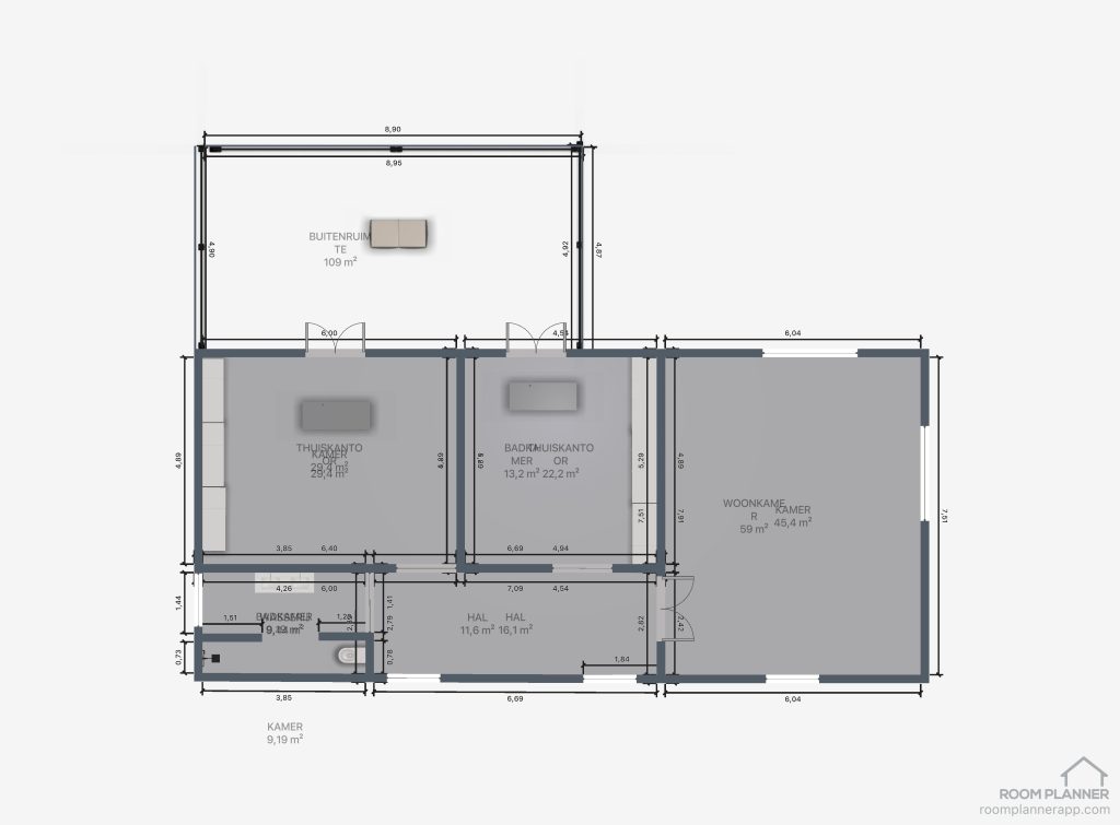 Plattegrond eerste verdieping